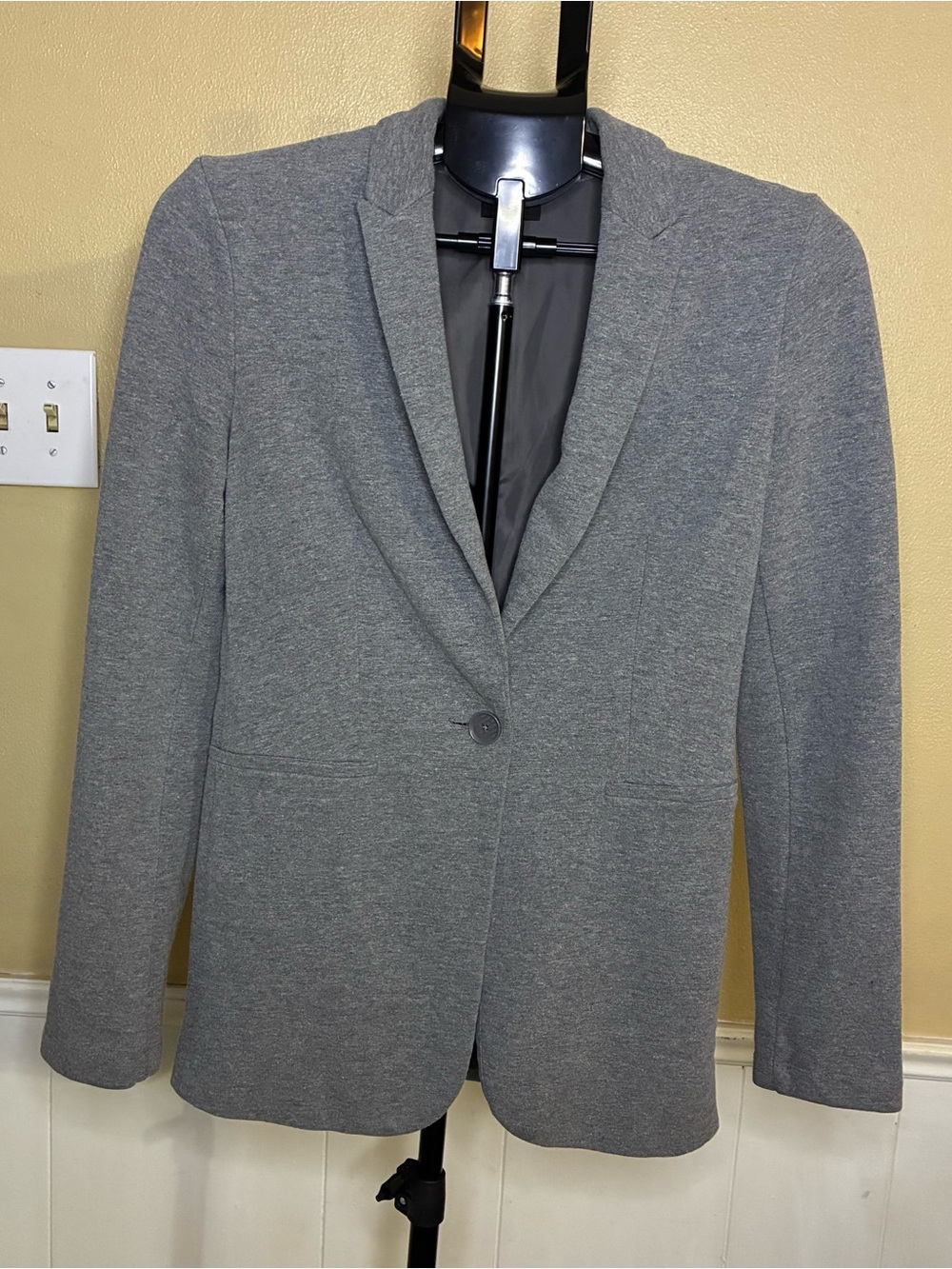 Massimo Men's Gray Single-Button Blazer